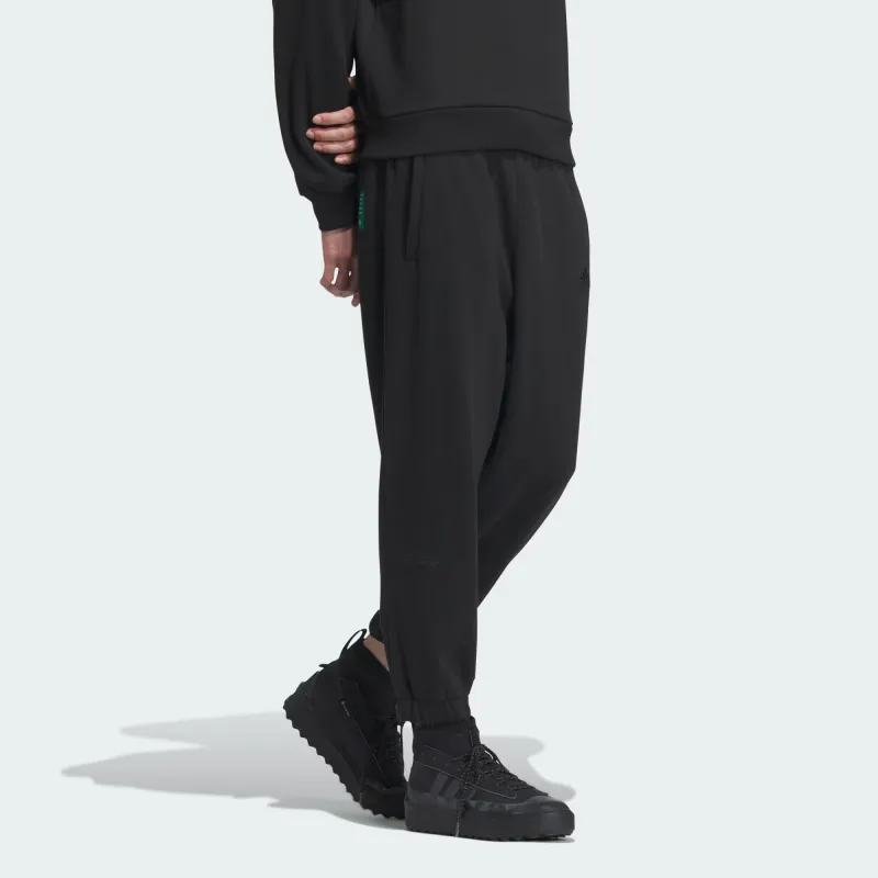 Adidas Heavy French Terry Pants Knitted Sports Pants Men's Black-3