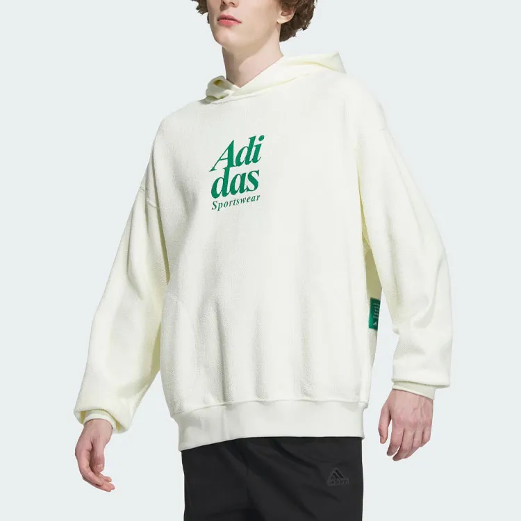 Adidas Sportwear Collection Reversible Hoodie Sweatshirt Unisex Ecru-4