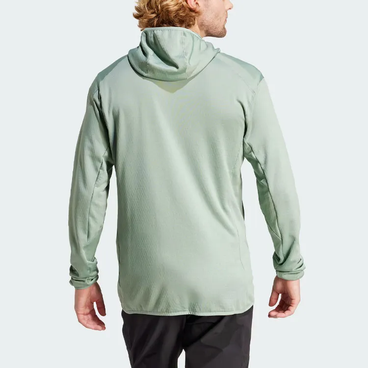 Adidas Xperior Light Fleece Hooded Jacket Jackets Coats Men's Dusty Green-2