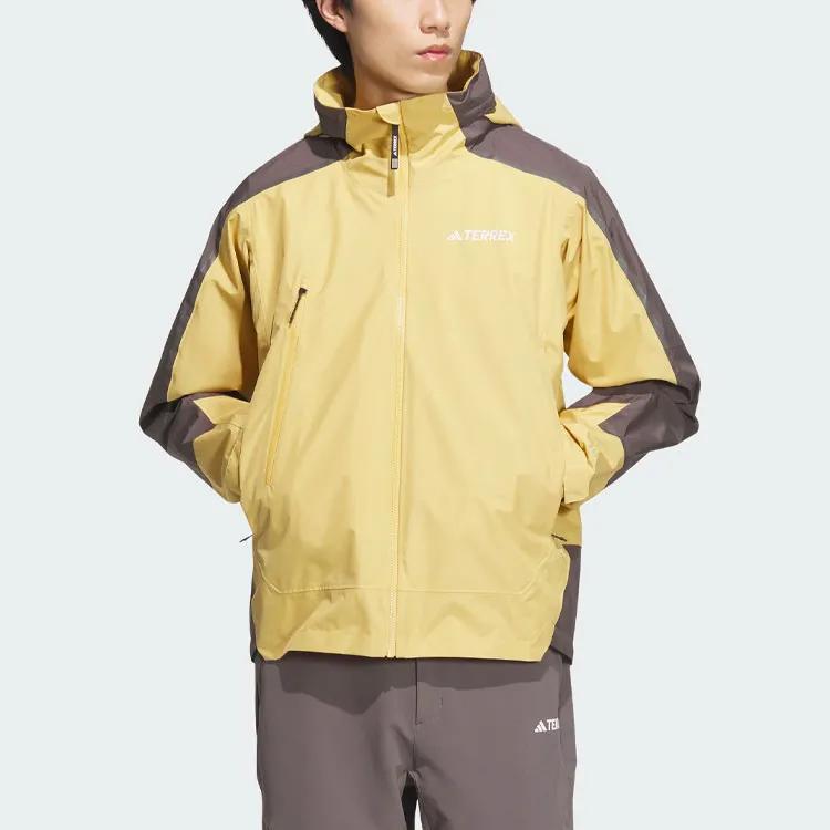 Adidas Waterproof And Windproof Windbreaker Jacket Men's Light Yellow-1