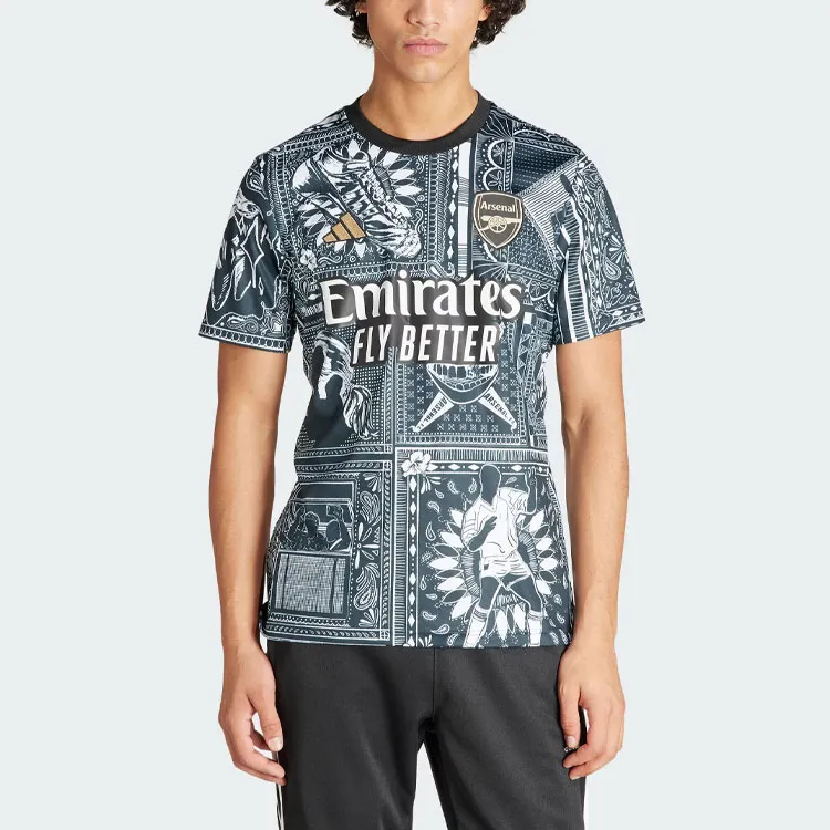 Adidas Free Shipping With AdiClub Arsenal Ian Wright Pre Match Jersey-1