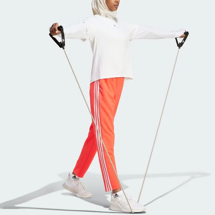 Adidas Aeroready Train Essentials Pants Knitted Sports Pants Women's Light Red-3