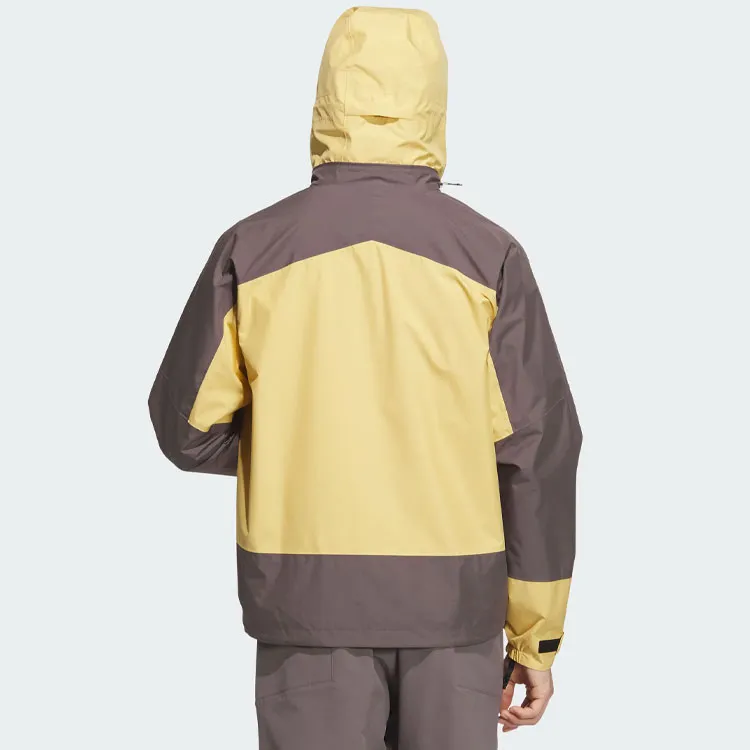 Adidas Waterproof And Windproof Windbreaker Jacket Men's Light Yellow-2
