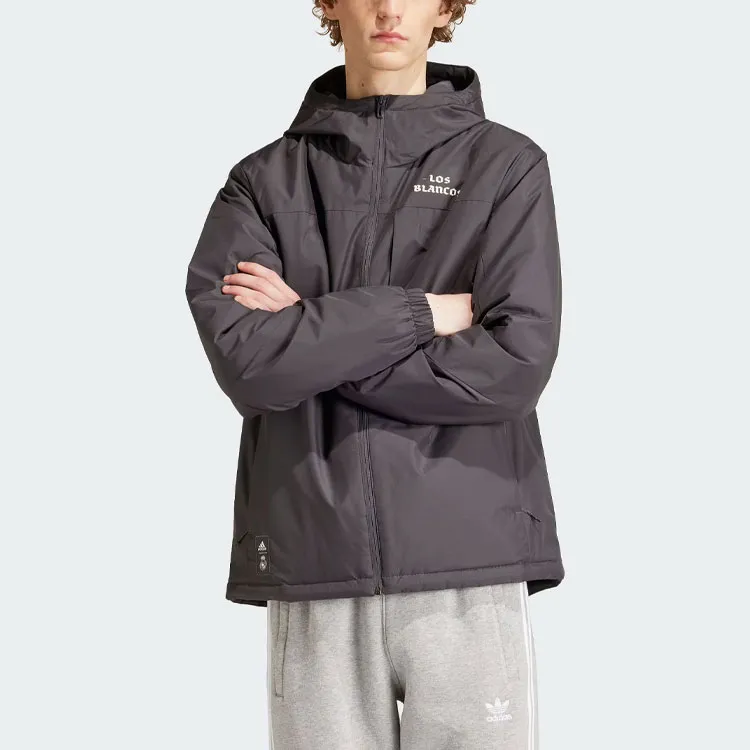 Adidas Real Madrid Cultural Story Jacket Jackets Coats Men's Graphite Black-1