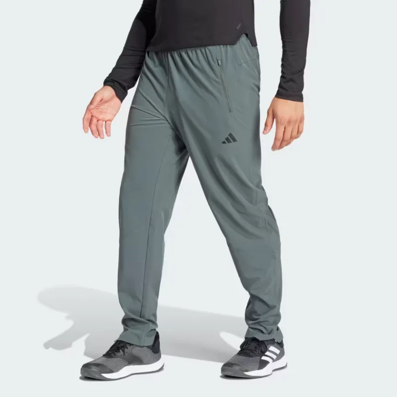 Adidas Workout Pants Athletic Trousers Men's Green Gray-1