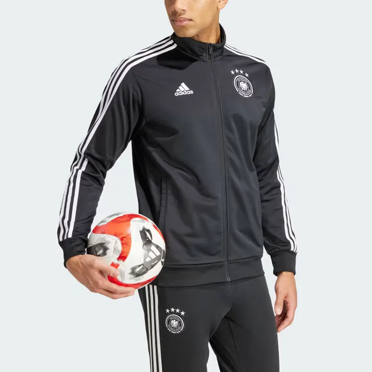 Adidas Germany Dna Track Top Retro Sports Stand Collar Jackets Men's Black-3