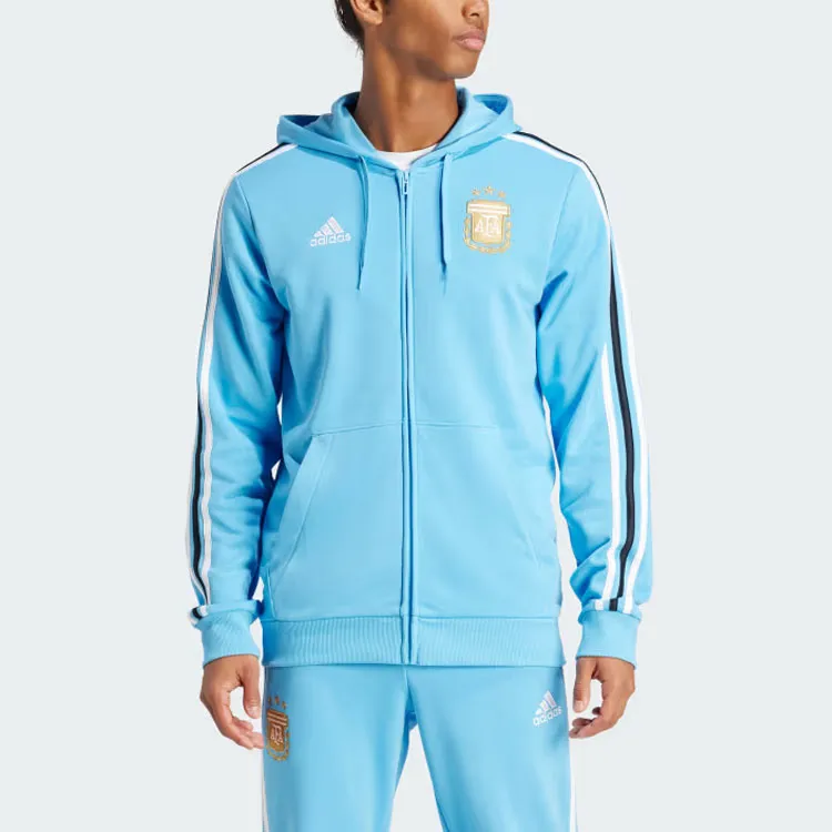 Adidas Argentina Dna Full Zip Hoodie Jackets Coats Men's Blue-1