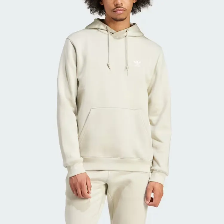 Adidas Originals Essential Trefoil Essentials Hoodie Sweatshirt Men's Oil Gray-1