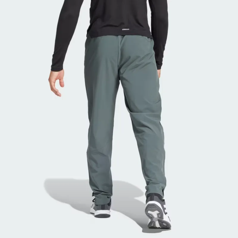 Adidas Workout Pants Athletic Trousers Men's Green Gray-2
