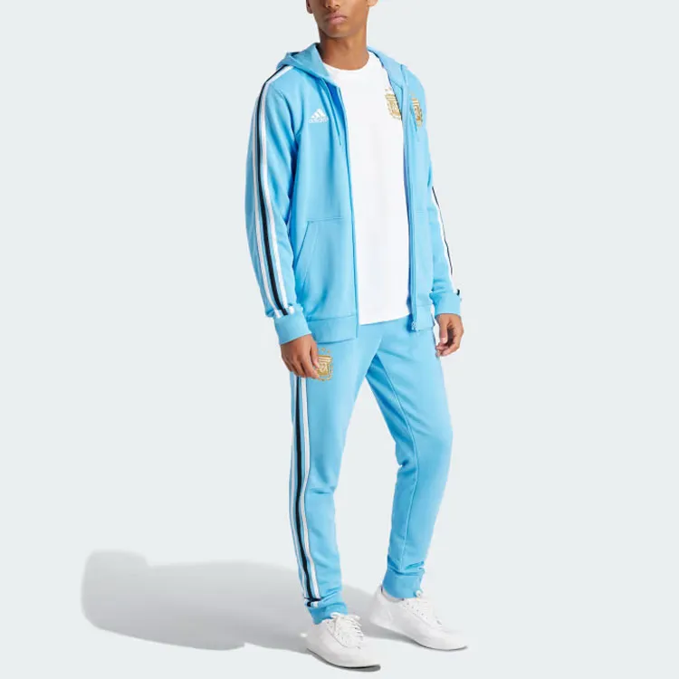 Adidas Argentina Dna Full Zip Hoodie Jackets Coats Men's Blue-2