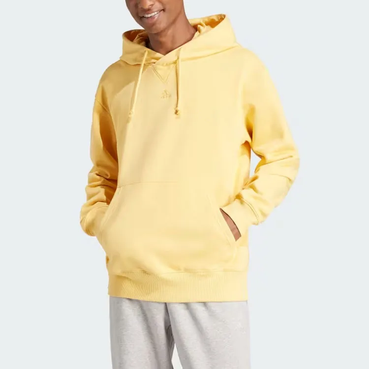 Adidas All Szn Fleece Hoodie Sweatshirt Men's Yellow-1