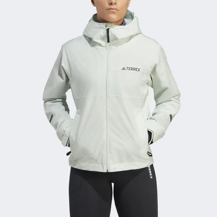Adidas Terrex Multi Rain.Rdy 2-Layer Rain Jacket 2 Jackets Coats Women's Light Green-1
