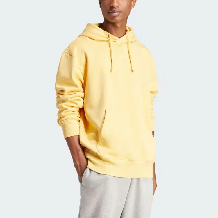 Adidas All Szn Fleece Hoodie Sweatshirt Men's Yellow-3
