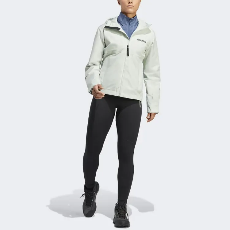 Adidas Terrex Multi Rain.Rdy 2-Layer Rain Jacket 2 Jackets Coats Women's Light Green-4