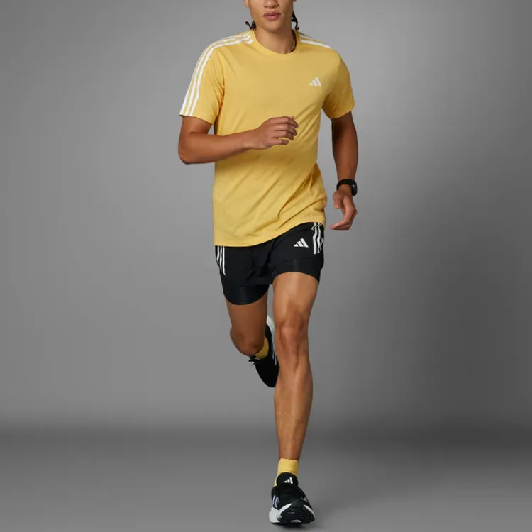 Adidas Own The Run 3 Stripes 2 In 1 Shorts Sports Shorts Men's Black-3