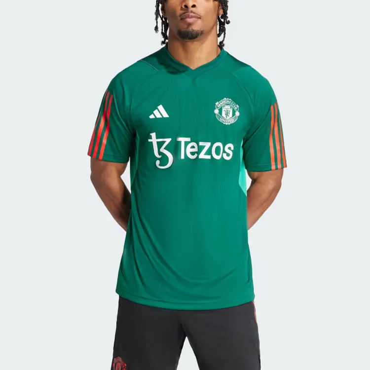Adidas Manchester United Tiro 23 Training Jersey Soccer Jersey Men's Green-2