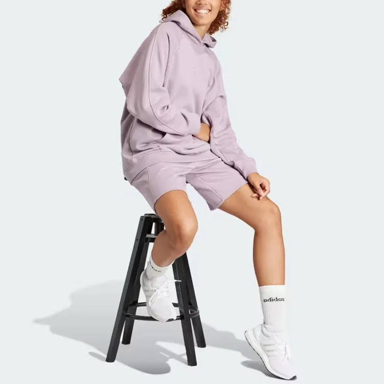 Adidas All Szn Fleece Boyfriend Hoodie Sweatshirt Women's Purple-2