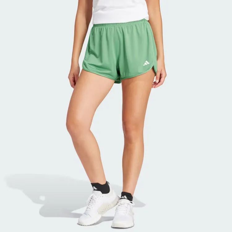 Adidas Pacer Essentials Knit High Rise Shorts Sports Shorts Women's Green-1