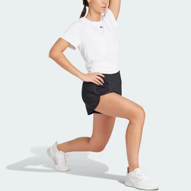Adidas Pacer Essentials Knit High Rise Shorts Sports Shorts Women's Black-5