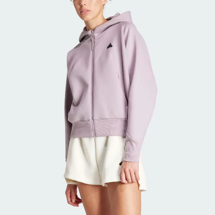 Adidas Z.N.E. Full Zip Hoodie Sweatshirt Women's Light Purple-1