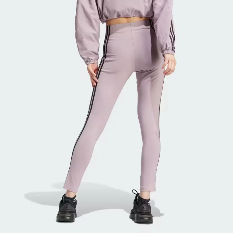 Adidas Future Icons 3-Stripes Leggings Knitted Sports Pants Women's Purple-2