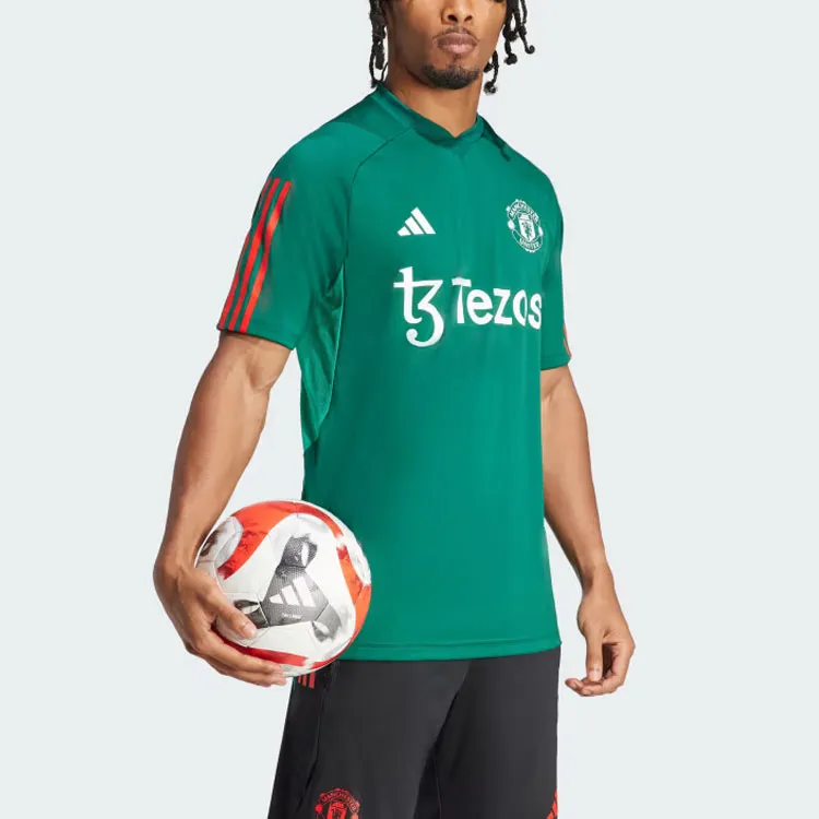 Adidas Manchester United Tiro 23 Training Jersey Soccer Jersey Men's Green-4
