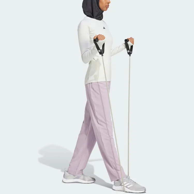 Adidas Training Pants Knitted Sports Pants Women's Purple-3