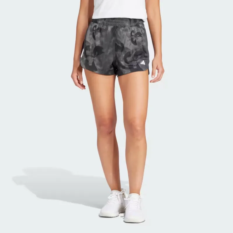 Adidas Pacer Essentials Aop Flower Tie Dye Knit Shorts Sports Shorts Women's Black-1