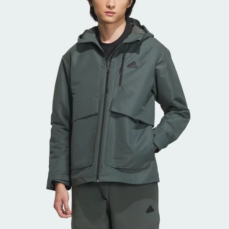Adidas CITY ESCAPE Wind.Rdy Jacket Jackets Coats Men's Ivy Green-1