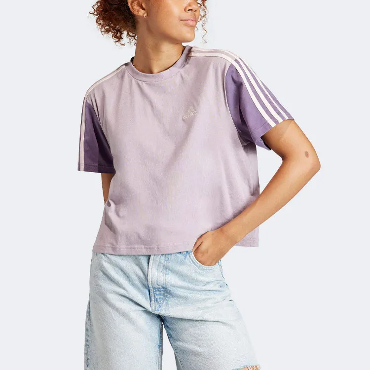 Adidas Essentials T Shirts Women's Purple-1