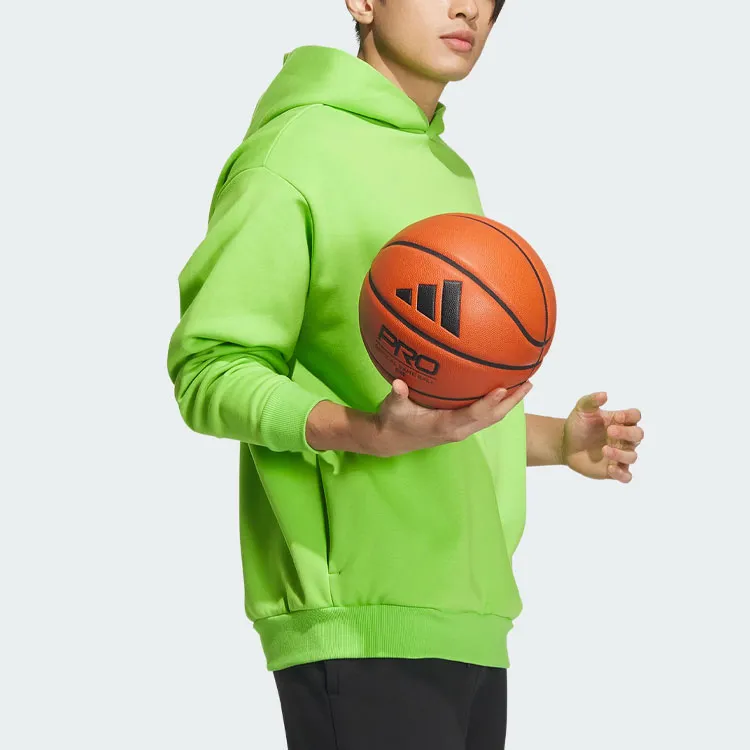 Adidas Basketball Graphic Hoodie Sweatshirt Unisex Semi-Neon Green-6