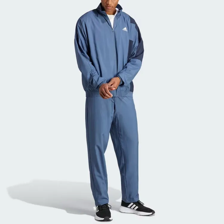 Adidas Sportswear Colorblock Tracksuit Casual Sportswear Men's Oil Ink Blue-3