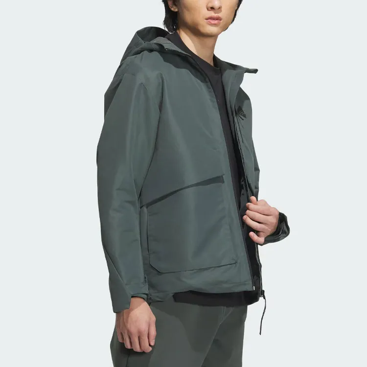 Adidas CITY ESCAPE Wind.Rdy Jacket Jackets Coats Men's Ivy Green-3