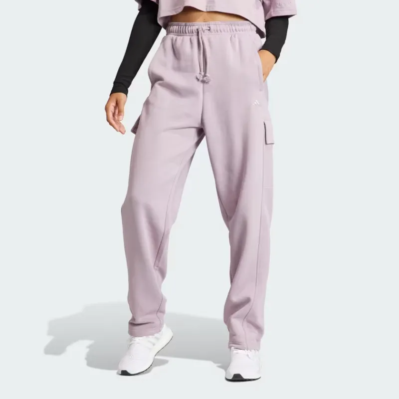 Adidas All Szn Fleece Cargo Pants Knitted Sports Pants Women's Purple-1