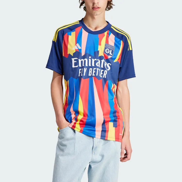 Adidas Olympique Lyonnais 23/24 Third Jersey Soccer Jersey Men's Dark Blue-2