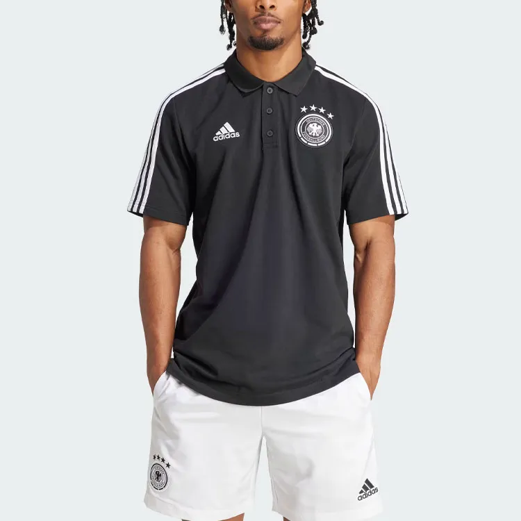 Adidas Germany Dna 3 Stripes Polo Shirt Polo Shirt Men's Black-1