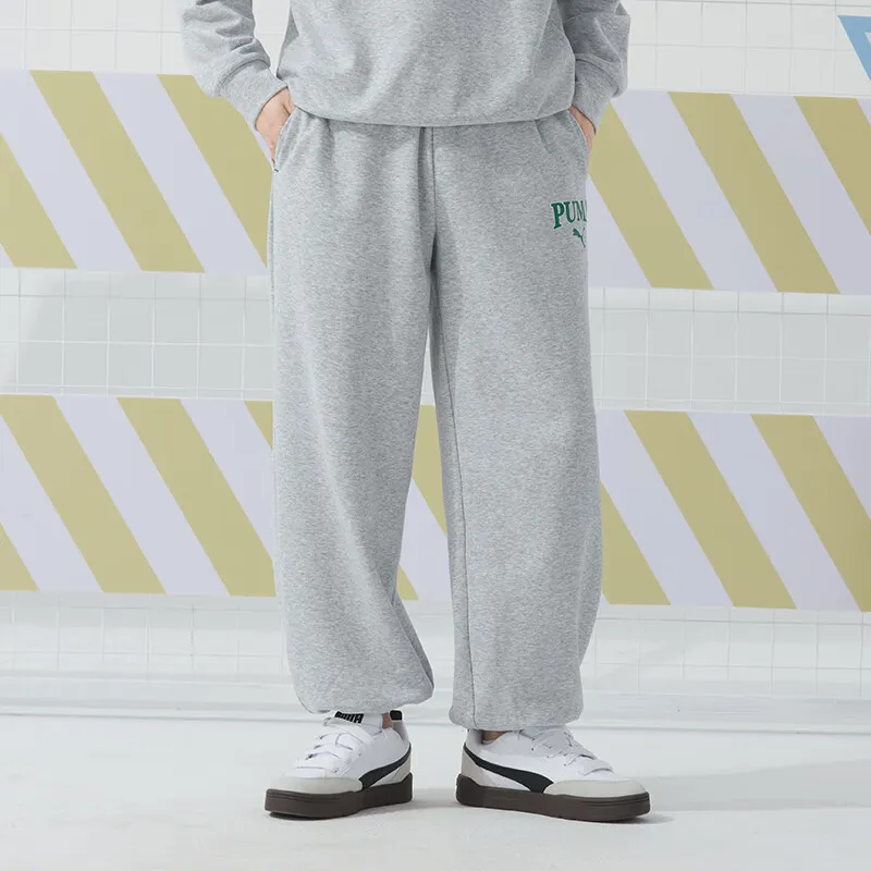 PUMA Knitted Sports Pants Unisex Gray-2