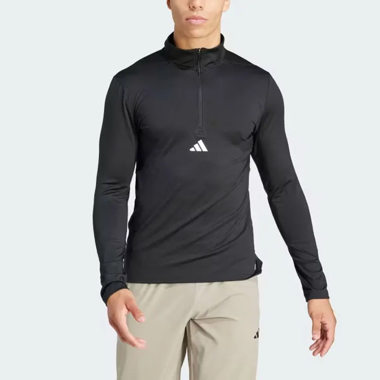 Adidas Workout Quarter-Zip Track Top Workout Clothing Men's Black-1