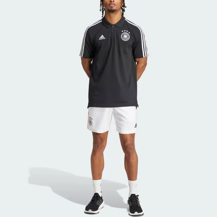 Adidas Germany Dna 3 Stripes Polo Shirt Polo Shirt Men's Black-4