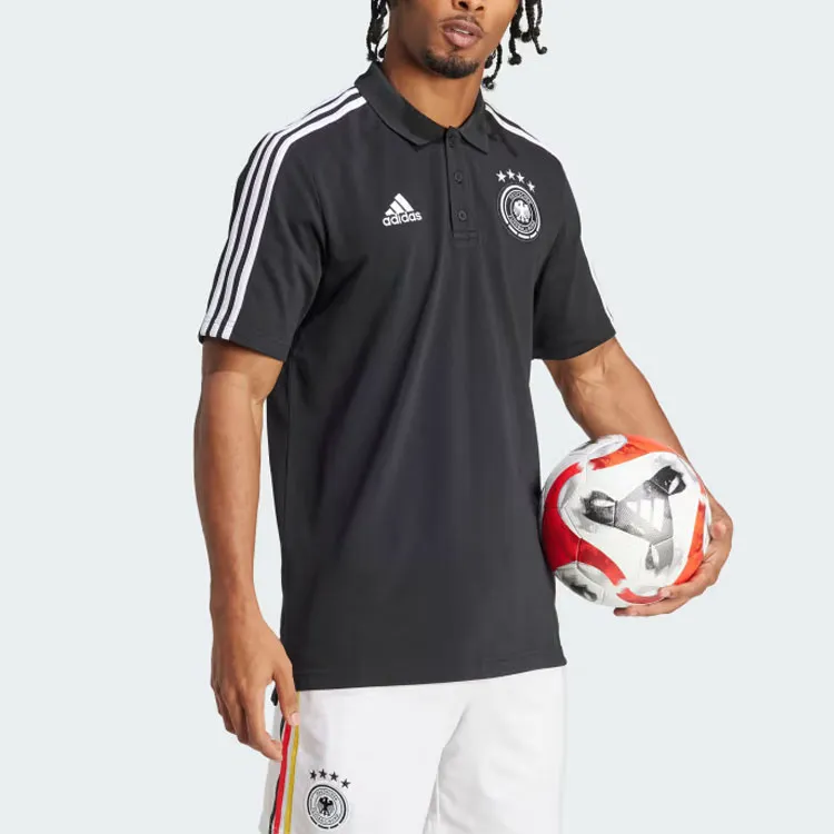 Adidas Germany Dna 3 Stripes Polo Shirt Polo Shirt Men's Black-3
