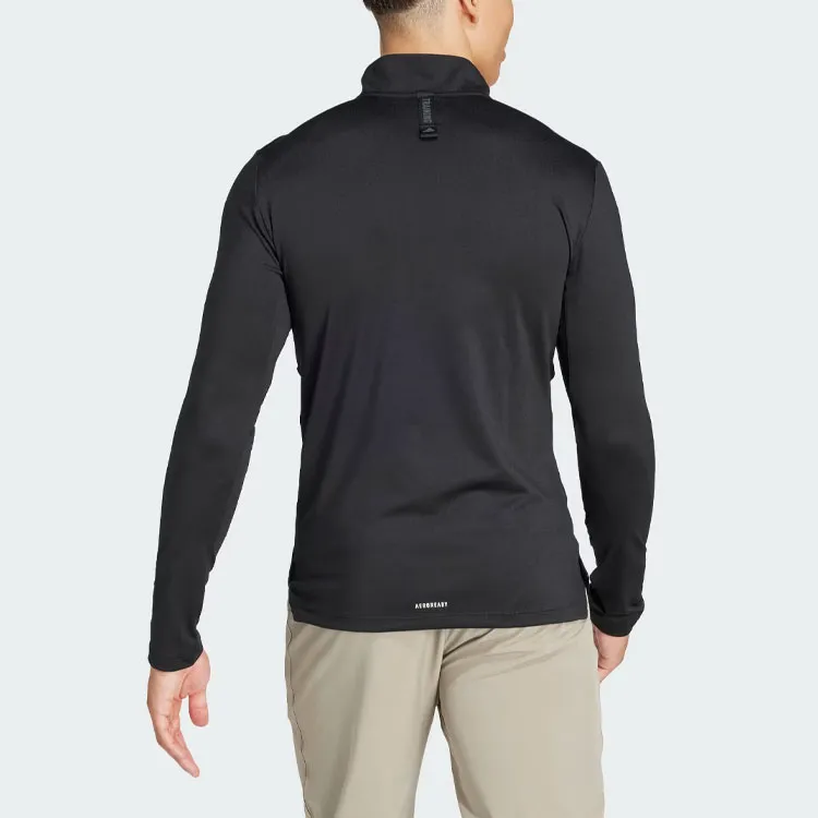 Adidas Workout Quarter-Zip Track Top Workout Clothing Men's Black-2