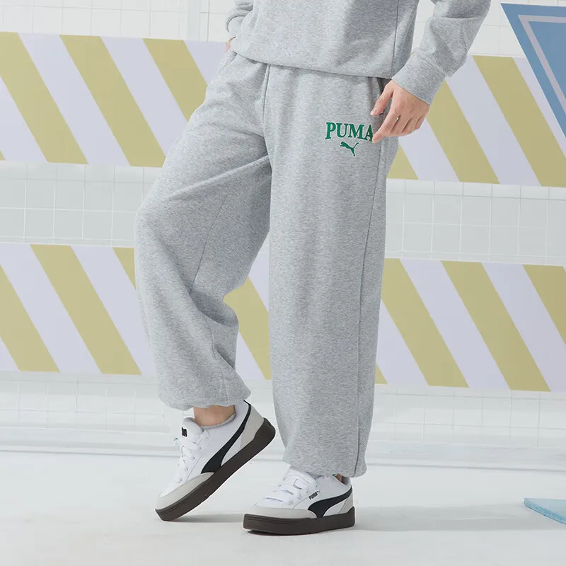 PUMA Knitted Sports Pants Unisex Gray-5