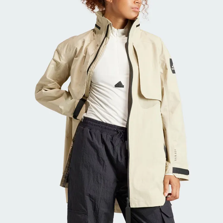 Adidas Myshelter Rain.Rdy Parka Jackets Coats Women's Prairie Brown-3