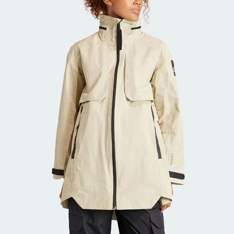 Adidas Myshelter Rain.Rdy Parka Jackets Coats Women's Prairie Brown-1