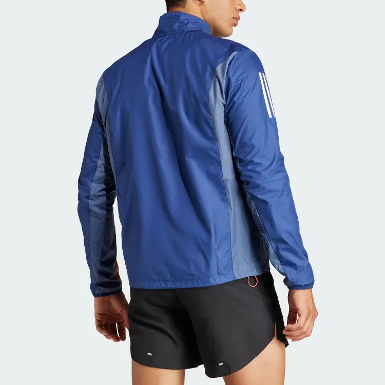 Adidas COLORBLOCK Own The Run Colorblock Jacket Stand Collar Jackets Men's Dark Blue-2