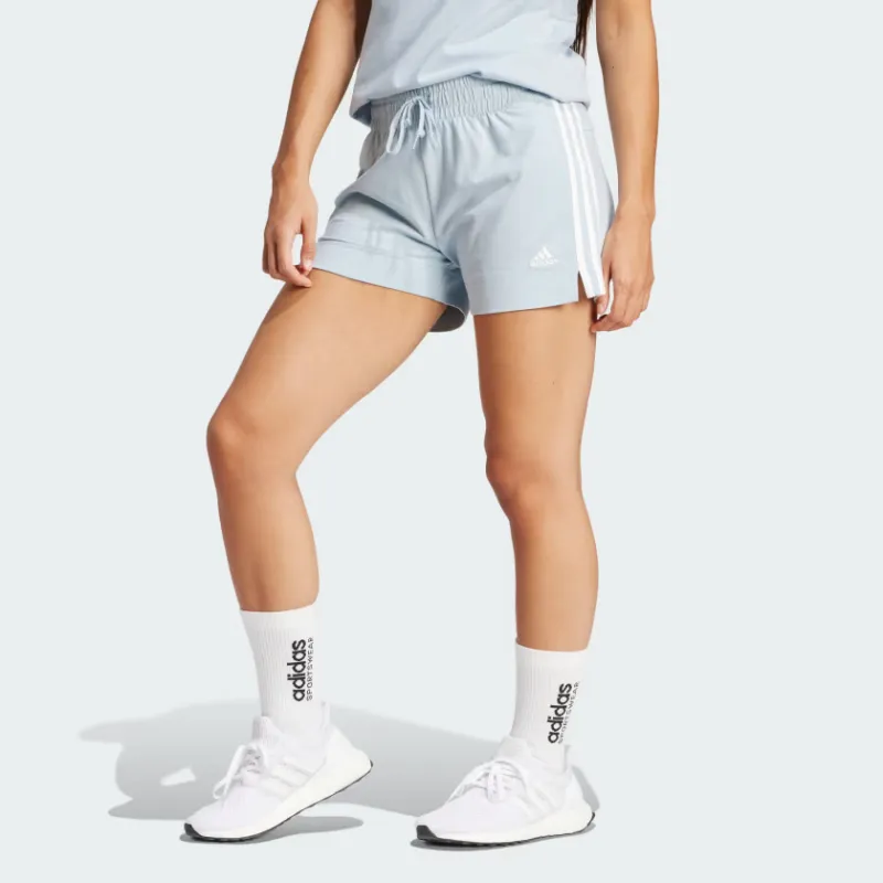 Adidas Essentials Slim 3 Stripes Shorts Casual Shorts Women's Blue-1