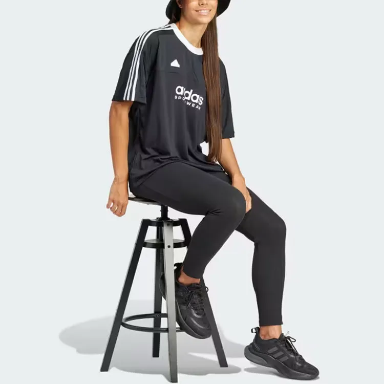 Adidas Lounge Ribbed High Waist 7/8 Leggings Women's Black-3