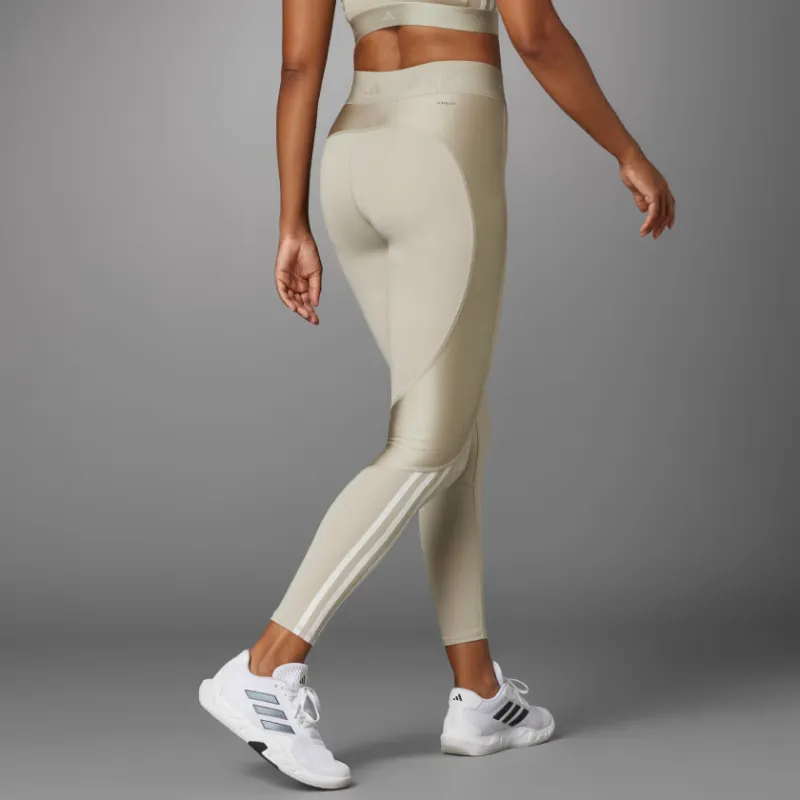 Adidas Hyperglam Shine Full-Length Leggings Leggings Women's Beige-2