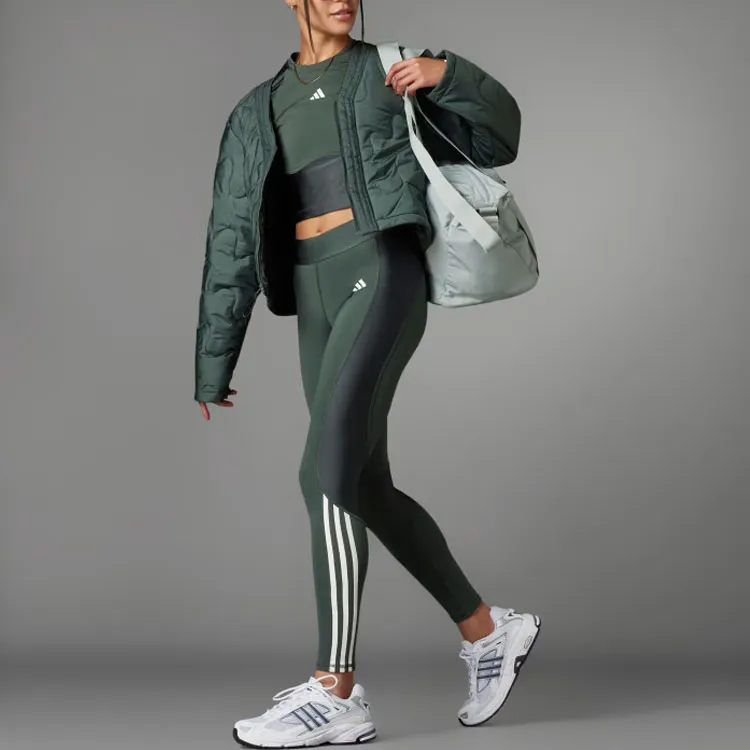 Adidas Hyperglam Shine Full-Length Leggings Leggings Women's Green-4