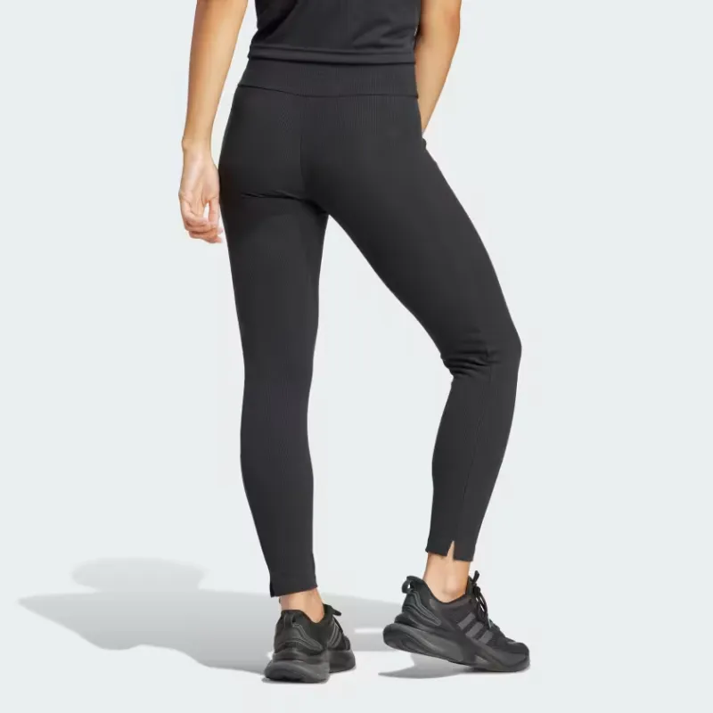 Adidas Lounge Ribbed High Waist 7/8 Leggings Women's Black-2